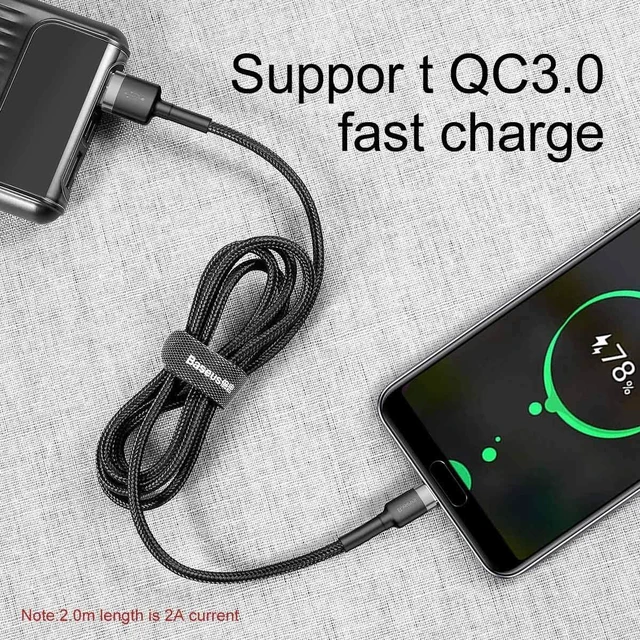 Alt view image 2 of 7 - Baseus Data Cable/Software for Universal/Smartphones - Grey/Black