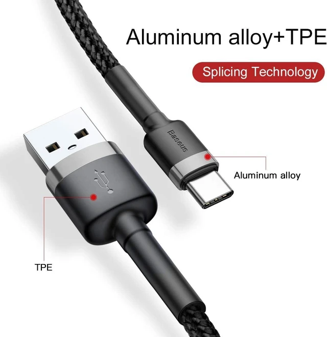 Alt view image 3 of 7 - Baseus Data Cable/Software for Universal/Smartphones - Grey/Black
