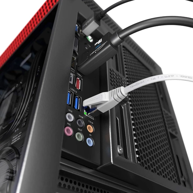 Alt view image 5 of 7 - KabelDirekt Flat Cat 7 Ethernet Cable 10Gbps 3.3ft