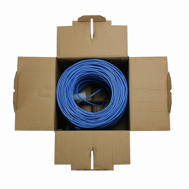 Alt view image 3 of 3 - NavePoint CAT5e (CCA), 500ft, Blue, Solid Bulk Ethernet Cable, 24AWG 4 Pair, Unshielded Twisted Pair (UTP)