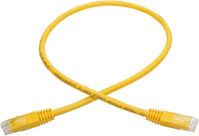 Alt view image 2 of 5 - Tripp Lite 2ft Cat6 Gigabit Molded Patch Cable RJ45 M/M 550MHz 24AWG Yellow (N200-002-YW)