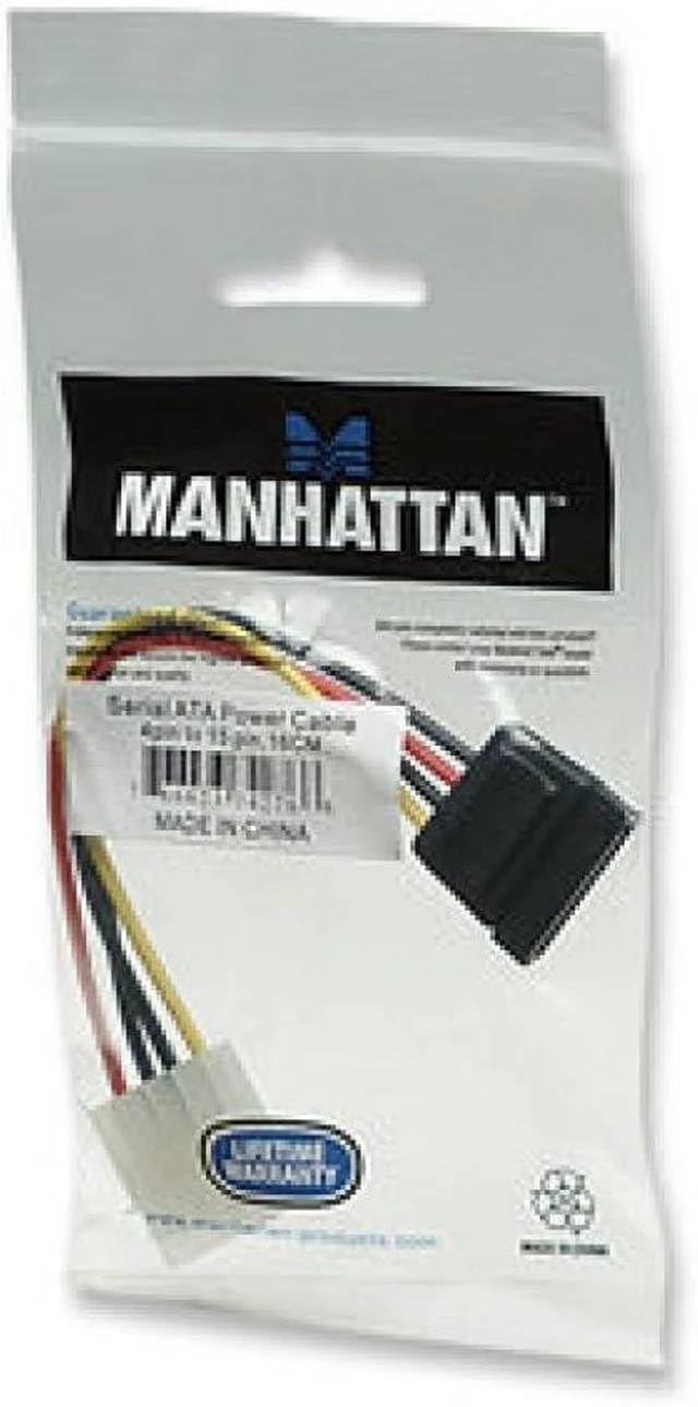 Alt view image 3 of 4 - Manhattan SATA Power Cable, 15P-4P 6.5-Inch/16cm (342766)