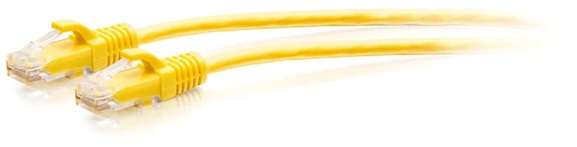 Main image of 1ft (0.3m) Cat6a Snagless Unshielded (UTP) Slim Ethernet Network Patch Cable - Yellow