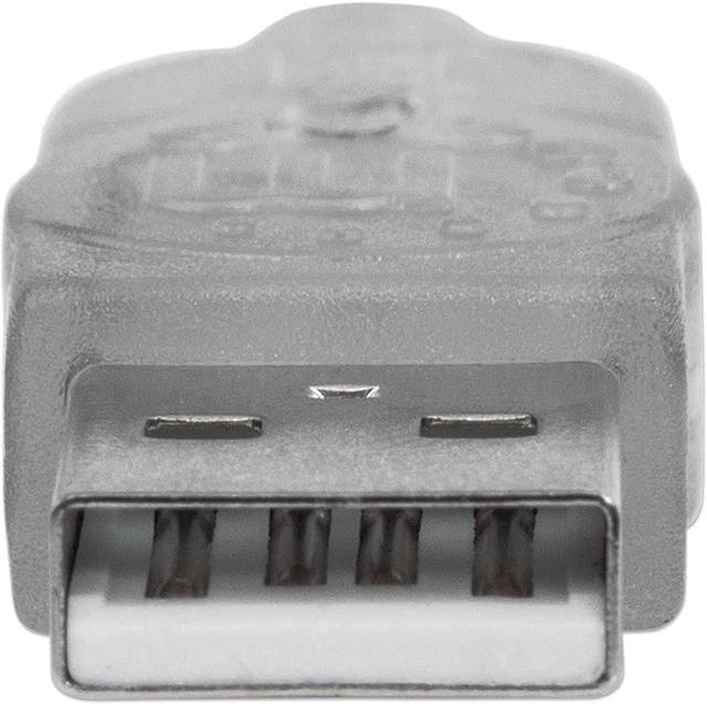Alt view image 5 of 6 - Manhattan 10-Feet Hi-Speed USB Device Cable A Male/A Female, Translucent Silver (340496)