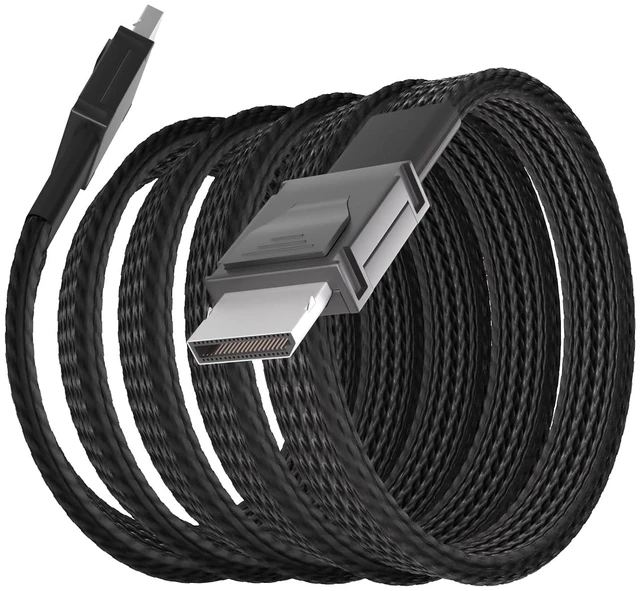 Main image of 2000mm Oculink Cable PCIe 4.0 SFF-8611 4i Male Extension Cable for Oculink eGPU onexGPU Mini PC SSD
