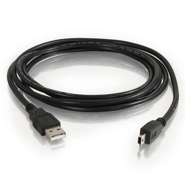 Alt view image 2 of 7 - C2G 81580 1m USB 2.0 A to Mini USB B Cable, Suitable for Data Transfer and Charging Smart Phones, Cameras, MP3s, PDAs and Other Mini B Devices, Black