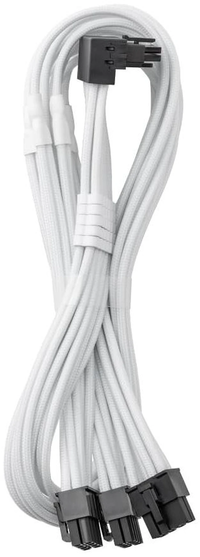 Main image of CableMod Pro ModFlex Sleeved 12V-2x6 PCIe Cable for EVGA (White, 3x8p,90°A)
