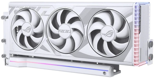 Alt view image 3 of 7 - Phanteks Premium Gen5 Vertical GPU Bracket, PCIex16 Gen5, D-RGB Lighting, 220mm (White)