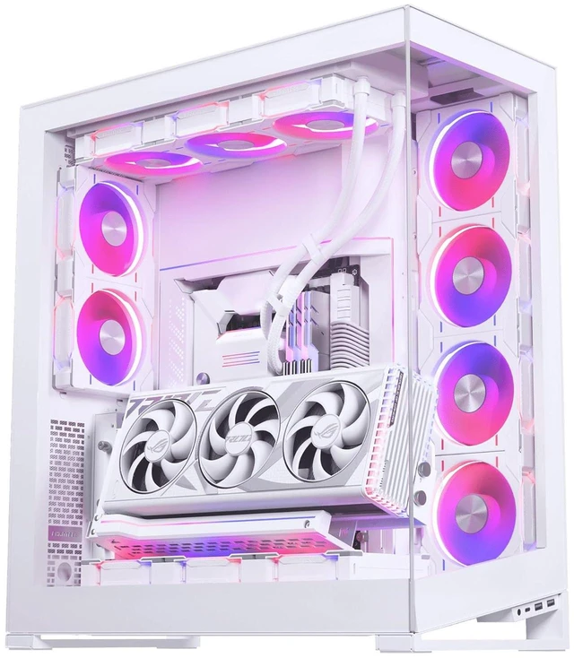 Alt view image 5 of 7 - Phanteks Premium Gen5 Vertical GPU Bracket, PCIex16 Gen5, D-RGB Lighting, 220mm (White)