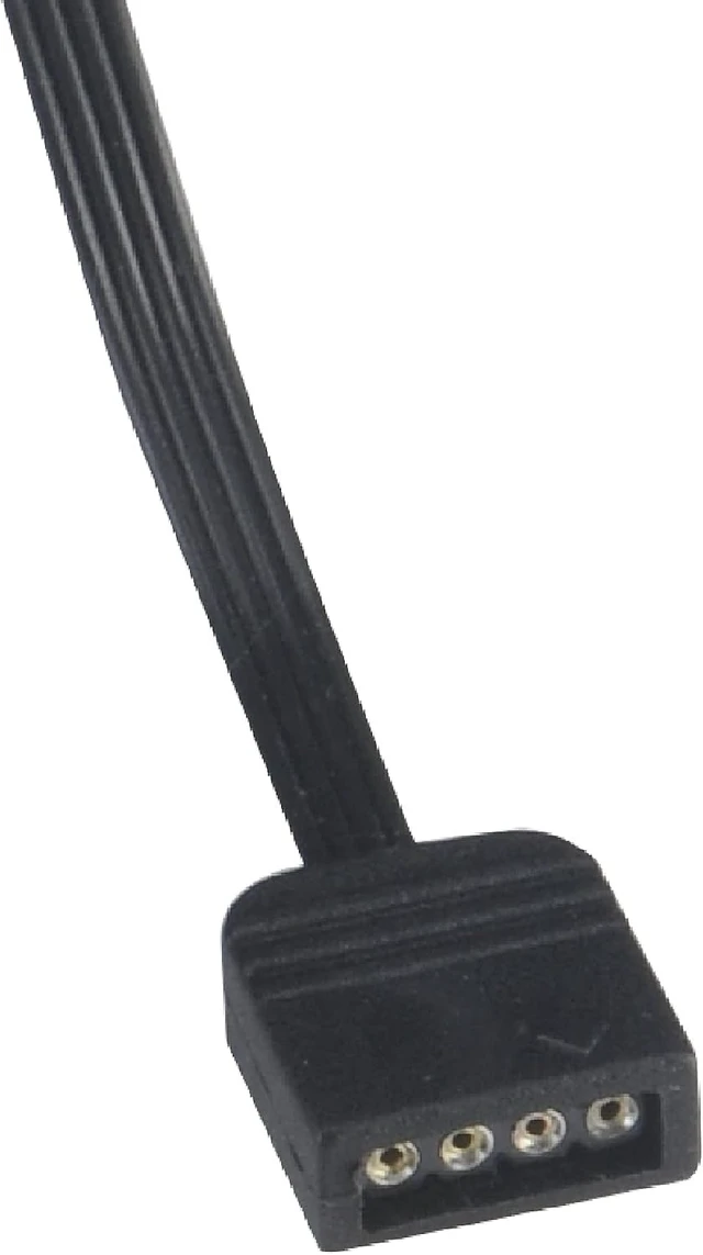 Alt view image 3 of 7 - Akasa AK-CBLD01-50BK 50 cm RGB LED 4-Pin Male to 4-Pin Female Extension Cable