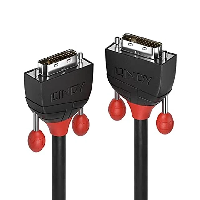 Alt view image 2 of 3 - LINDY 36251 1m DVI-D Dual Link Cable, Black Line, Black