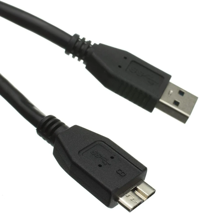Alt view image 2 of 5 - Micro USB 3.0 Cable, Black, Type A Male to Micro-B Male, 10 Foot