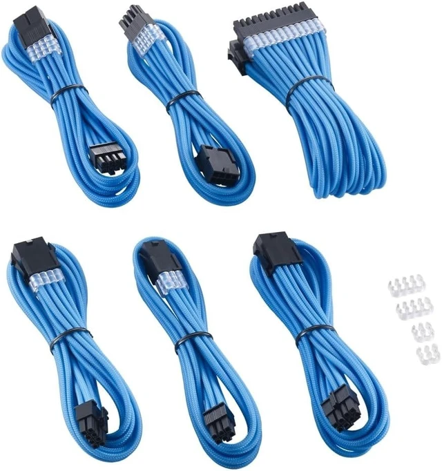 Alt view image 2 of 4 - CableMod PRO ModMesh Cable Extension Kit (Light Blue)