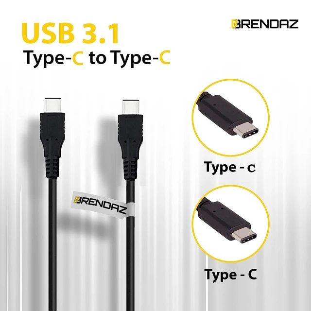 Alt view image 4 of 5 - BRENDAZ USB 3.1 Type-C to Type-C (Type C) Cable, Compatible with Canon EOS RP, EOS R, R5, R6 Mirrorless Digital Camera, Supports Data Transfer 10Gbps