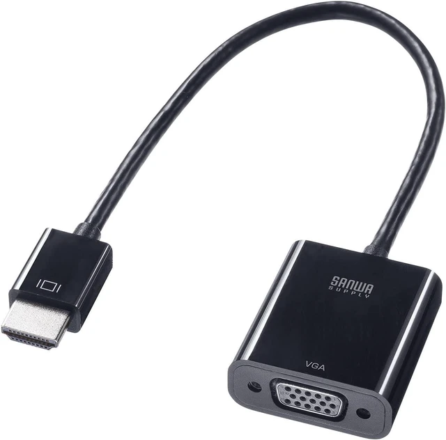 Main image of Sanwa Supply AD-HD24VGA HDMI to VGA Adapter (HDMI A Male to VGA Female)