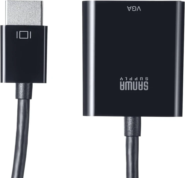 Alt view image 5 of 7 - Sanwa Supply AD-HD24VGA HDMI to VGA Adapter (HDMI A Male to VGA Female)