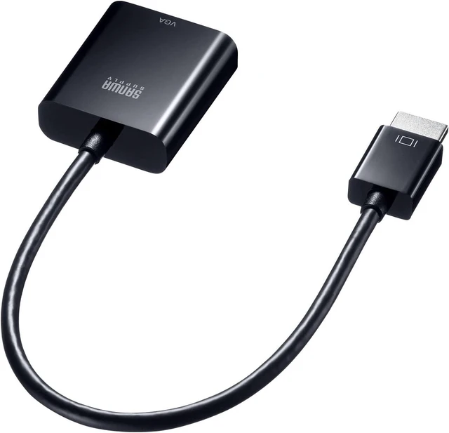 Alt view image 7 of 7 - Sanwa Supply AD-HD24VGA HDMI to VGA Adapter (HDMI A Male to VGA Female)