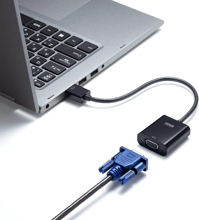 Alt view image 3 of 7 - Sanwa Supply AD-HD24VGA HDMI to VGA Adapter (HDMI A Male to VGA Female)