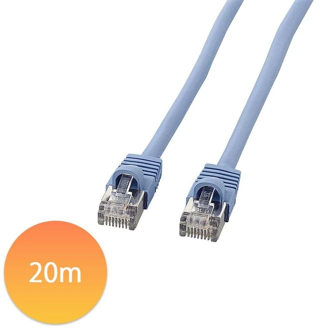 Alt view image 4 of 5 - Sanwa Supply KB-STP-20LBN STP Enhanced Category 5 Cable, 65.6 ft (20 m), Light Blue