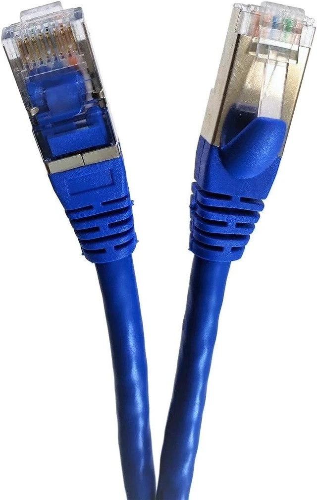 Alt view image 2 of 5 - Micro Connectors 14 Feet CAT7 SFTP Double Shielded RJ45 Snagless Ethernet 26AWG Cable - Blue (E11-014BL)