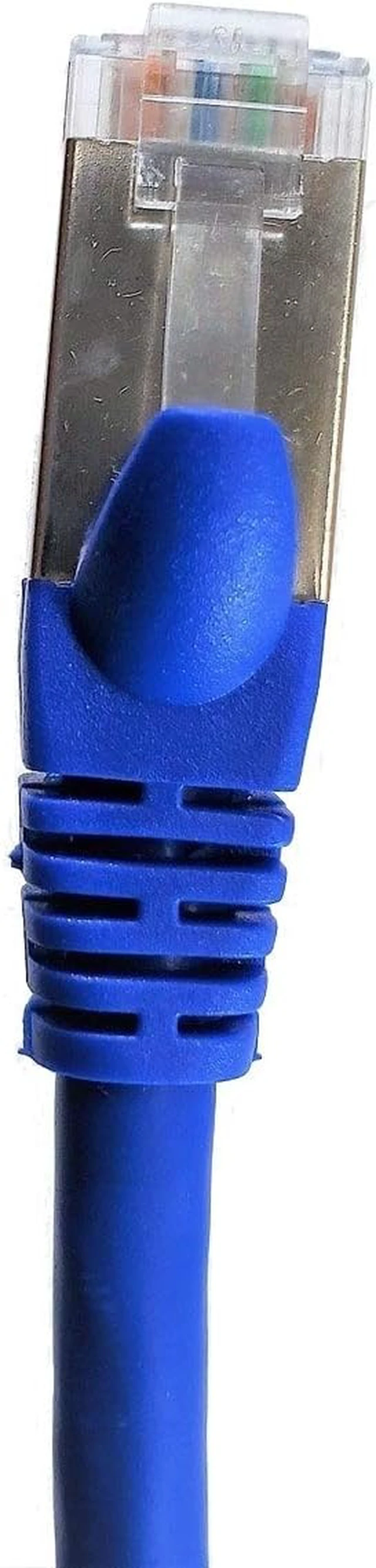 Alt view image 3 of 5 - Micro Connectors 14 Feet CAT7 SFTP Double Shielded RJ45 Snagless Ethernet 26AWG Cable - Blue (E11-014BL)