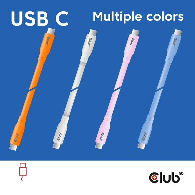 Alt view image 3 of 7 - CLUB3D CAC-3001 USB cable USB4 Gen 3x2 2 m USB C