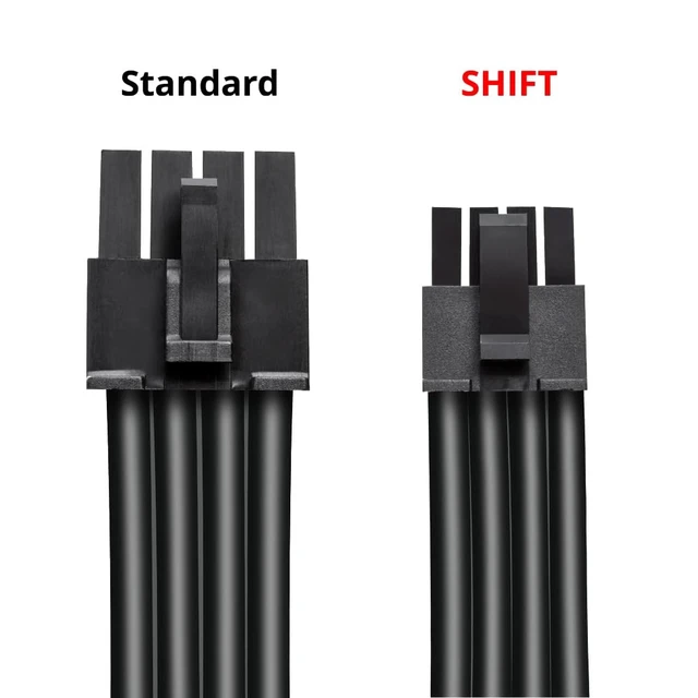 Alt view image 2 of 5 - CableMod Basics 12V-2x6 PCIe Cable for Corsair Type 5 (Black, 3x8p, 65cm)