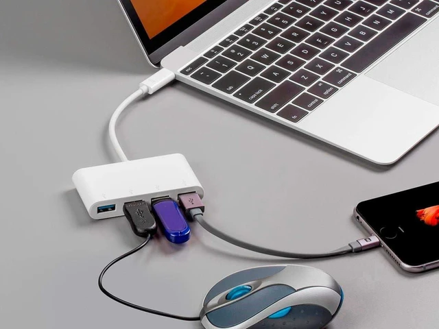 Alt view image 5 of 5 - Monoprice Select Series USB-C to 4X USB-A 3.0 Adapter