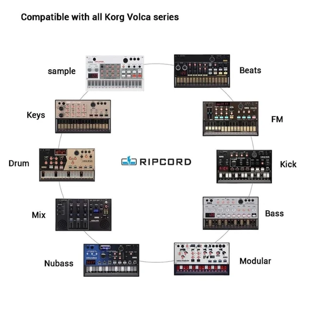 Alt view image 2 of 6 - myVolts Ripcord USB to 9V DC Power Cable Compatible with Korg Volca Beats Digital Drums