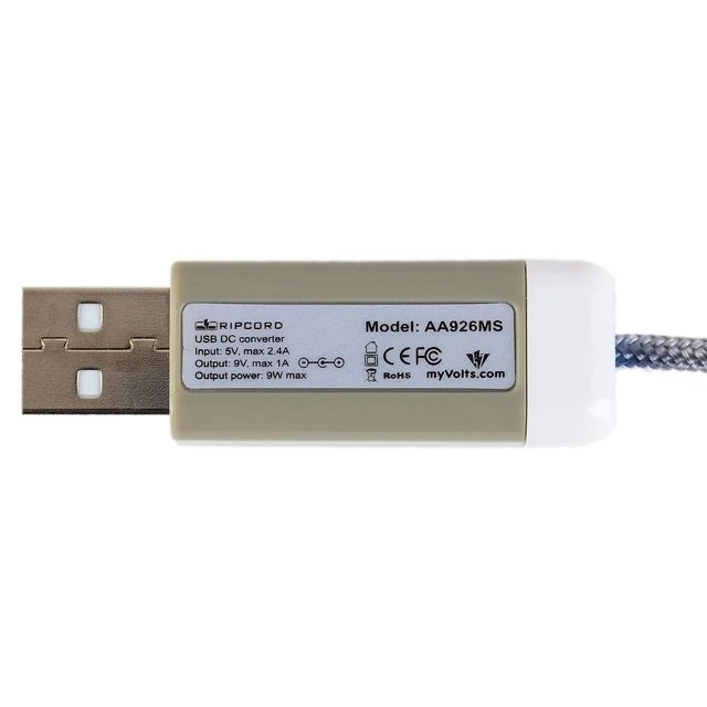 Alt view image 4 of 6 - myVolts Ripcord USB to 9V DC Power Cable Compatible with Korg Volca Beats Digital Drums