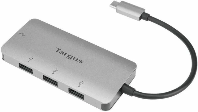 Alt view image 7 of 7 - Targus USB C Multi-Port Hub USB 3.1 Gen 1 (5bps) 4X USB-A, Gray (ACH226CA)