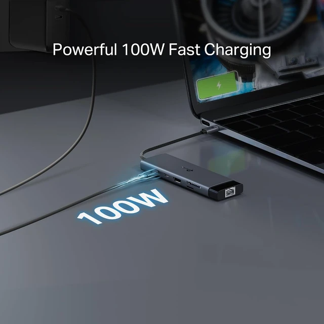Alt view image 6 of 7 - TP-Link USB C Hub 9-in-1 Multiport Adapter (UH9120C) Plug & Play