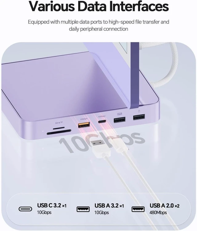 Alt view image 5 of 7 - 11-in-1 USB C Hub for iMac 24" M1/M3/M4 with M.2 NVMe 4TB SSD Enclosure