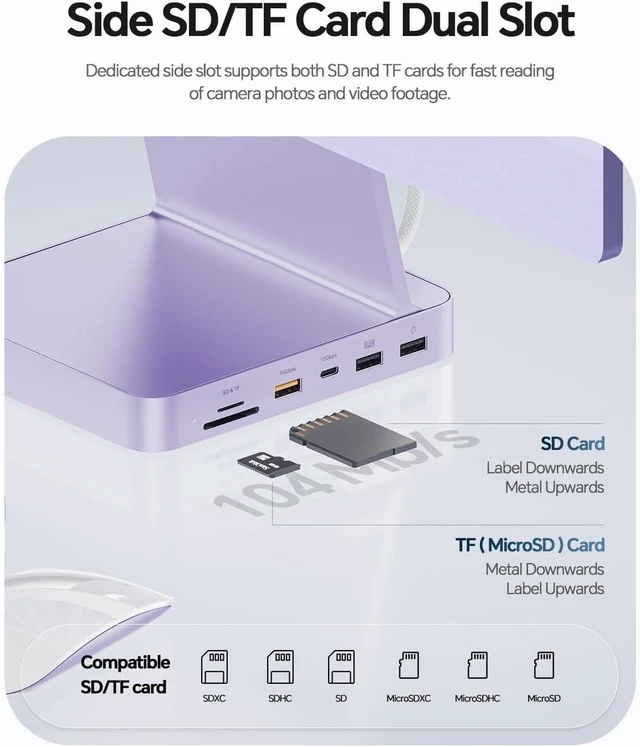 Alt view image 4 of 7 - 11-in-1 USB C Hub for iMac 24" M1/M3/M4 with M.2 NVMe 4TB SSD Enclosure