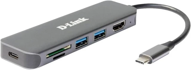 Alt view image 4 of 5 - D-Link DUB-2327 6-in-1 USB-C Hub with Power Delivery (PD 60W), 4K HDMI, 2 USB 3.0 Ports, SD/MicroSD Card Reader for PC, MacBook Pro, MacBook Air, iPad Pro, Chromebook, Surface Pro and More