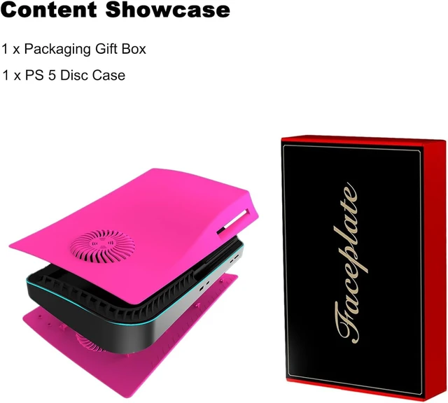 Alt view image 6 of 6 - Replacement Faceplate Cover with Cooling Vent for PS5 Disc Edition Panels Case Cover Shell Skin Fit for PlayStation 5 Console (CD-ROM) Accessories - ABS, Shockproof, Dustproof and Anti-Scratch Plates