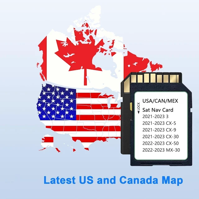 Alt view image 3 of 6 - Upgraded Navigation SD Card Map USA/CAN/MEX 2021/22/23-Cx5. 2021/22/23-Cx9. Cx50-2022/23. Mx30-2022/23. 2021/22/23-Cx30. 2021/22/23- Model 3, TD2K66EZ1B Latest Navigation SD Card