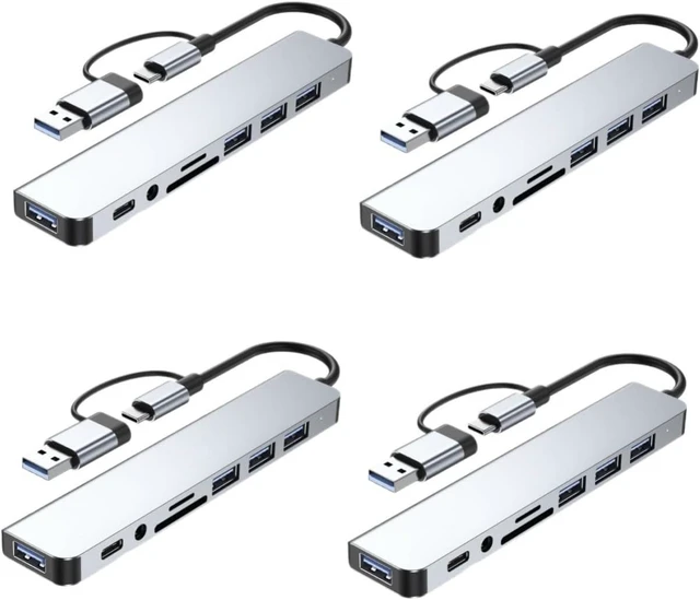 Main image of OSALADI 4pcs USB Hub Multi-Port Adapter for Laptop USB Ports for Desktop Use