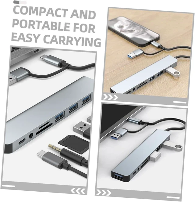 Alt view image 2 of 7 - OSALADI 4pcs USB Hub Multi-Port Adapter for Laptop USB Ports for Desktop Use