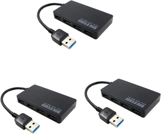 Main image of OSALADI 3pcs 4-Port USB Hub Portable Compact High-Speed for PC Laptop Notebook Desktop Use