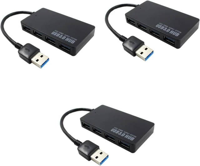 Alt view image 6 of 7 - OSALADI 3pcs 4-Port USB Hub Portable Compact High-Speed for PC Laptop Notebook Desktop Use