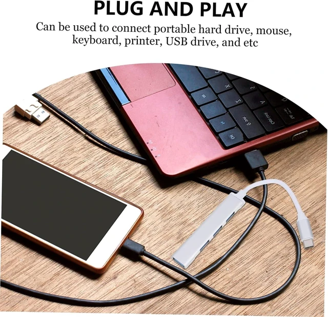 Alt view image 3 of 7 - OSALADI 3pcs Type-c USB Hub Port Multi-Port USB Splitter Adapter for Laptop Hub Use C