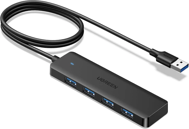 Main image of UGREEN USB 3.0 Hub, 4 Ports USB A Splitter Ultra-Slim USB Expander for Mouse, Keyboard, Flash Drive, U Disk, Printer Compatible with Laptop, Desktop PC, Xbox, PS5, and More, 3.3ft