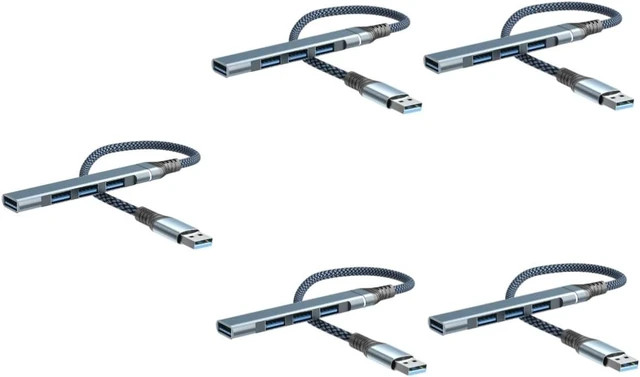 Main image of OSALADI 5pcs USB Hub Port Expander for Laptop Multiple USB Ports for Data Transfer and Connection Expansion