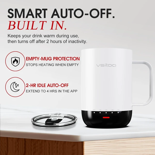 Alt view image 6 of 7 - VSITOO S3 Pro 16oz Smart Self Heating Coffee Mug with Temperature Control