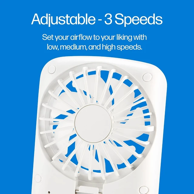 Alt view image 7 of 7 - Arctic Air Portable Fan, Pocket Chill Handheld Mini Fan, Rechargeable Personal Air Cooler with Hydro-Chill Technology, 3 Speeds & Built-in-Kickstand, Cordless for Travel, Indoor or Outdoor Use