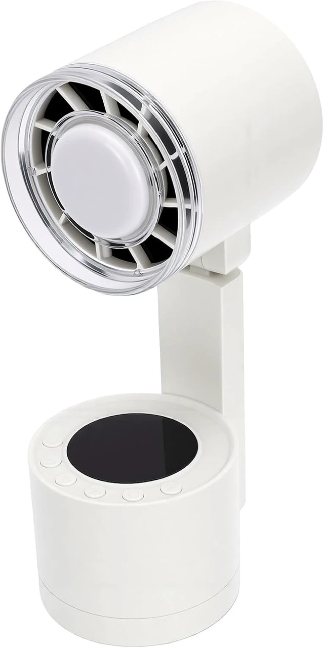 Alt view image 7 of 7 - Keenso USB Desk Fan, Foldable 7200mAh Battery, 100 Speeds, Warm LED Light
