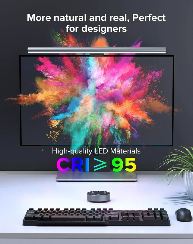 Alt view image 4 of 7 - Monitor Light Bar, Wireless Controller, Stepless Dimming Brightness & Color Temperature, Eye-Care Light Bar, No Screen Glare, Space Saving for Home Office Gaming(Front Light, Wireless Control)