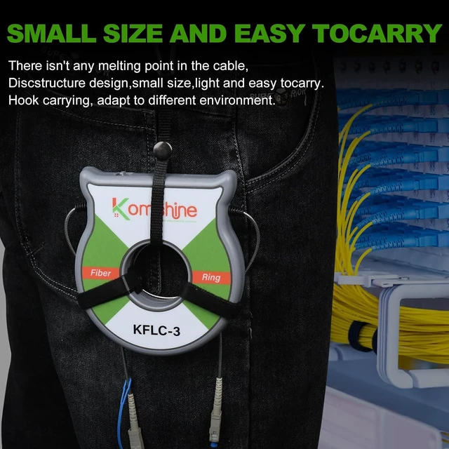 Alt view image 7 of 7 - Fiber Optical Test Tool SC UPC to LC UPC 500M OTDR Launch Cable Box Extension Cord OTDR Fiber Ring 1310/1550nm G652D SM 9/125 Fiber Cable