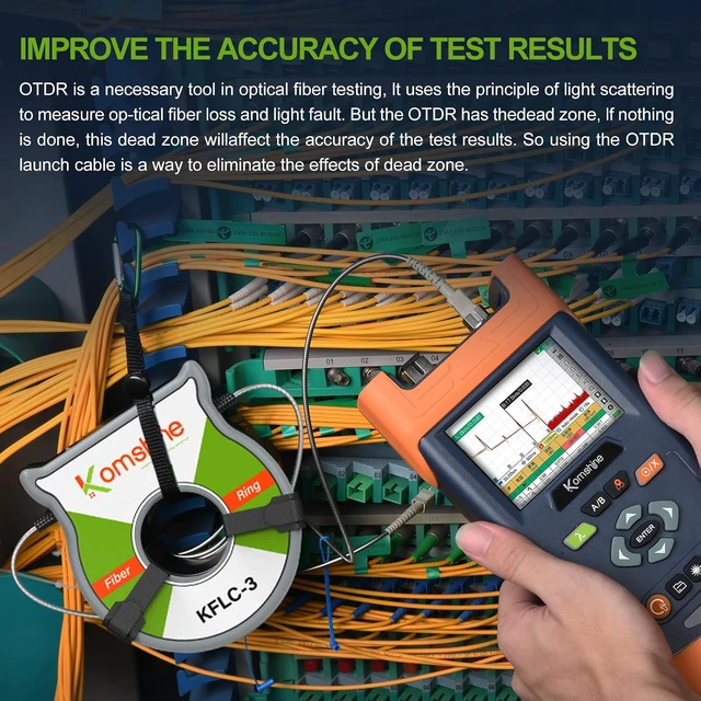 Alt view image 4 of 7 - Fiber Optical Test Tool SC UPC to LC UPC 500M OTDR Launch Cable Box Extension Cord OTDR Fiber Ring 1310/1550nm G652D SM 9/125 Fiber Cable